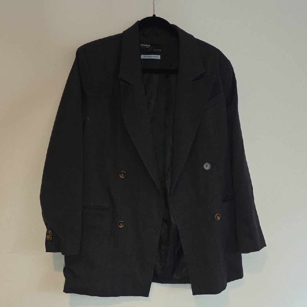 Pull&Bear Charcoal Tailored Blazer